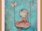 Sitting On A Swing Cross Stitch Pattern