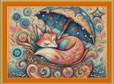 Sleeping Fox Cross Stitch Pattern