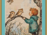 Talking To The Birds Cross Stitch Pattern