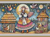 Traditional Dress Cross Stitch Pattern