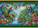 Tropical Jungle Cross Stitch Pattern