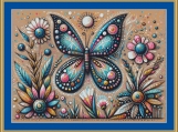 Vibrant Butterfly Cross Stitch Pattern