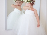 White A-line Tulle Flower Girl Dress Little Girl Dress