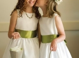 White Crew Flower Girl Dress Birthday Dress