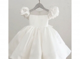 White Cute Flower Girl Dress Birthday Dress 