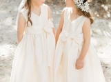 Cute Bow Flower Girl Dress Birthday Party Dress 