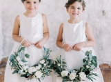 Cute Bow Flower Girl Dress Birthday Party Dress