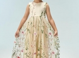 Cute Flowers Floral Flower Girl Dress Birthday Party Dress 