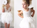 Cute Lovely Lace Flower Girl Dress Birthday Party Dress