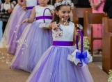 Cute Purple Flower Girl Dress Birthday Party Dress