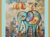 Fantasy Elephant Cross Stitch Pattern