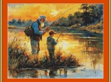 Fishing Together Cross Stitch Pattern