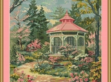 Garden Gazebo Cross Stitch Pattern