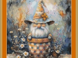 Garden Gnome 11 Cross Stitch Pattern