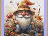 Garden Gnome 14 Cross Stitch Pattern