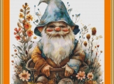 Garden Gnome 7 Cross Stitch Pattern