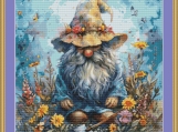 Garden Gnome 9 Cross Stitch Pattern