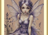 Lilac Fairy Cross Stitch Pattern