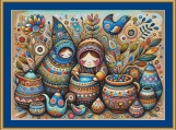 Matryoshka Dolls Cross Stitch Pattern