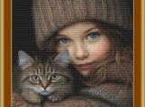 Me And My Cat Cross Stitch Pattern