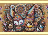 Mother Owl Cross Stitch Pattern