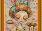 Mushroom Hat Cross Stitch Pattern