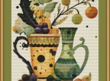 Ornate Pitchers Cross Stitch Pitchers