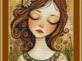 Peaceful Look Cross Stitch Pattern