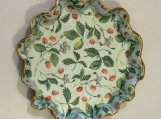 Air Dry Clay Decoupage Strawberry Scalloped Trinket Dish