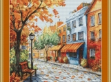 Autumn Street 3 Cross Stitch Pattern