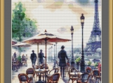 Cafe In Paris 2 Cross Stitch Pattern