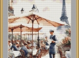 Cafe In Paris 3 Cross Stitch Pattern