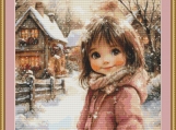 Christmas Girl 3 Cross Stitch Pattern