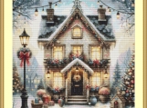 Christmas House 2 Cross Stitch Pattern