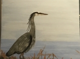 Great Blue Heron  Acrylic Painting #7092 $100.00