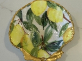 Lemon Decoupage Seashell 