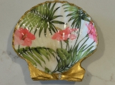 Tropical Decoupage Seashell