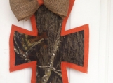 Camouflage and Burlap Door Hanger