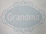 Set of Grandma and Grandpa White Embroidered Hand Towels