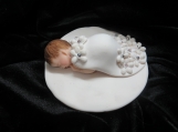 Baby girl figurine /birthday christening baptism cake topper