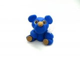 Blue polymer clay bear