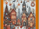 Christmas City 40 Cross Stitch Pattern