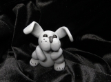 Clay bunny figurine