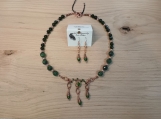 Green & Copper necklace set