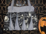 Halloween teacups and skulls shoulder bag