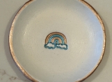 Handmade Clay Stamped Rainbow Trinket Dish