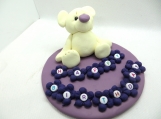 Happy birthday bear cake topper
