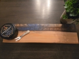 Maple cheese board with grey & bronze resin