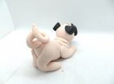 Polymer clay pug dog