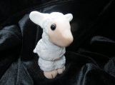 Polymer clay white sheep figurine